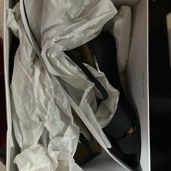 Geox Women's Elegant Black Wedge Sandals - Picture 4 of 6